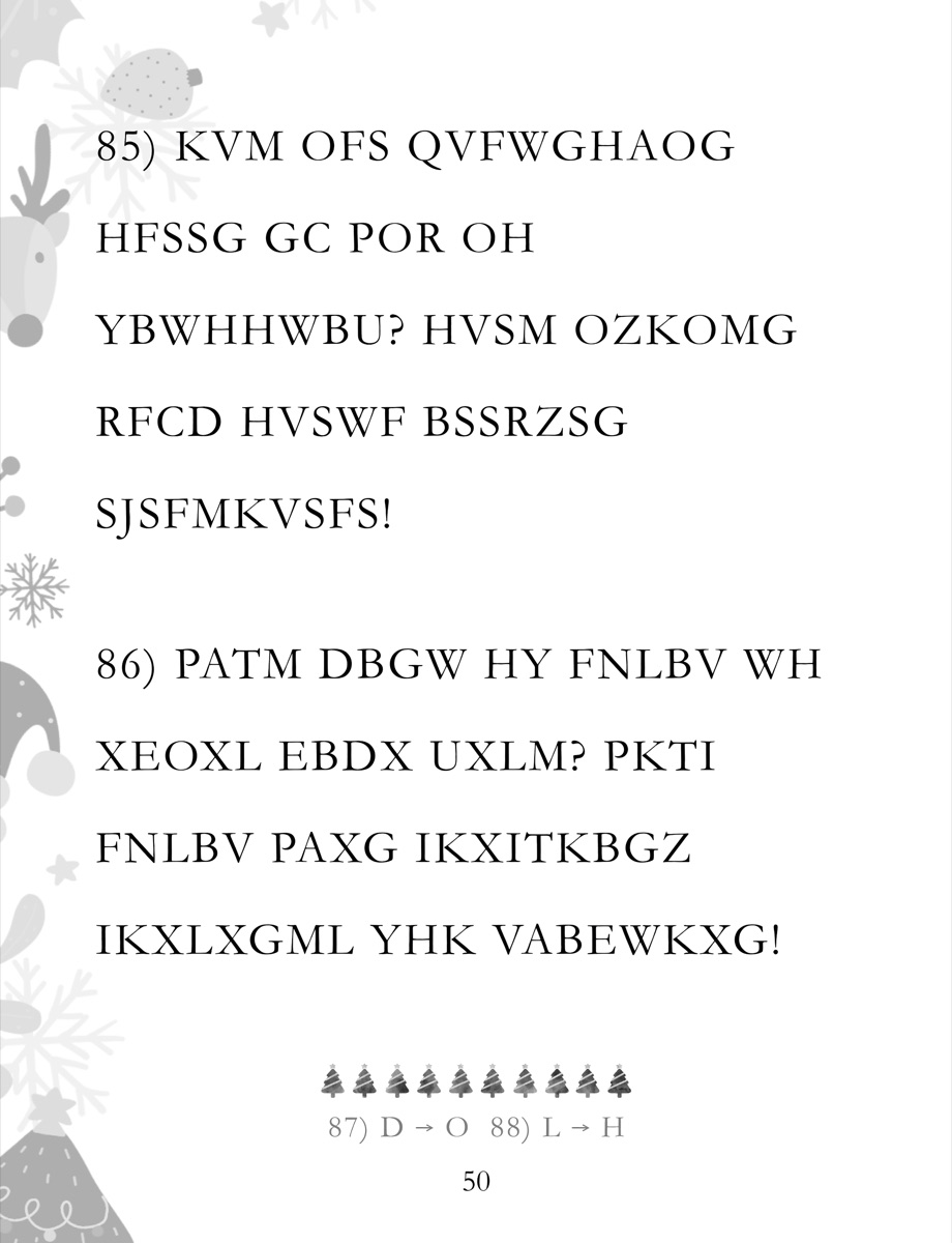 Sample interior page 2 from Christmas Cryptograms