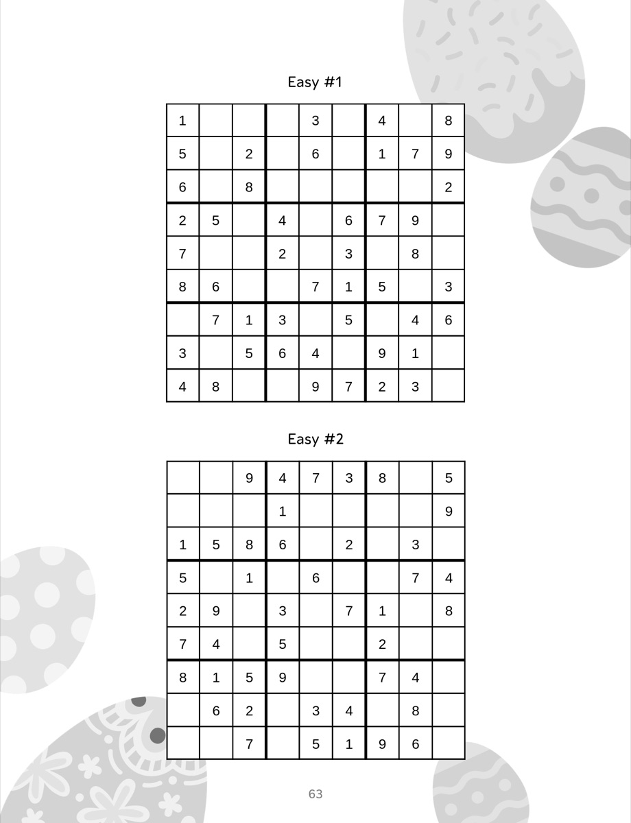 Sample interior page 3 from Easter Activity Book for Kids Ages 8–12