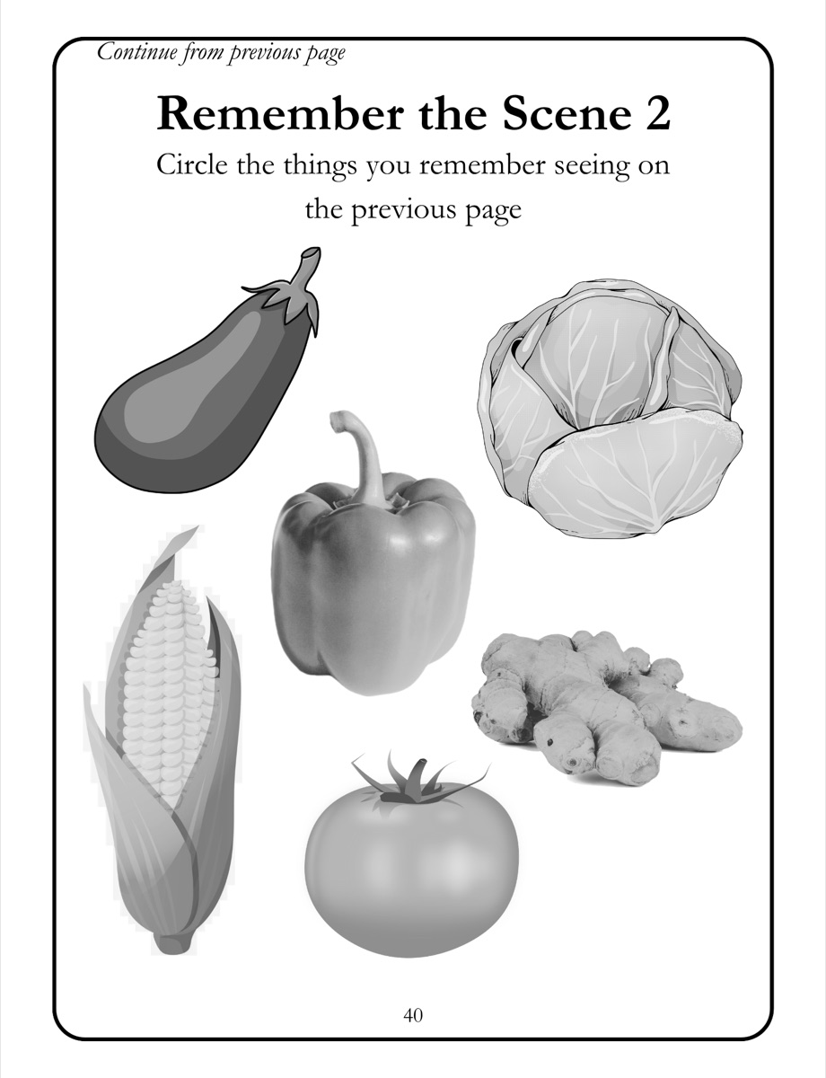 Sample interior page 2 from Memory Activity Book for Seniors