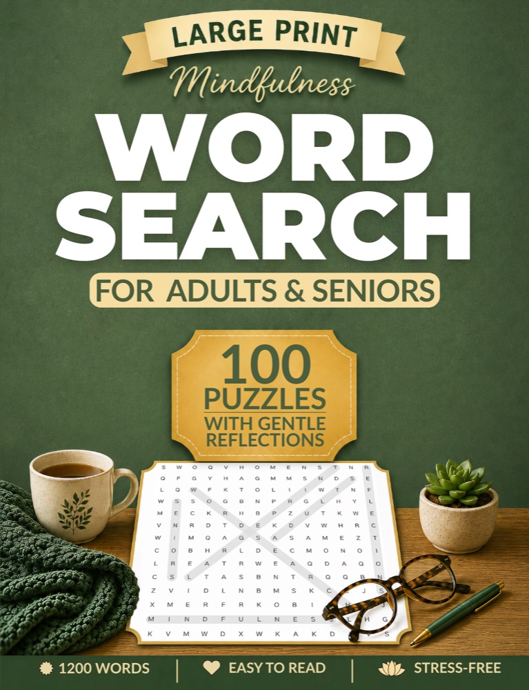 Cover of Large Print Mindfulness Word Search for Adults & Seniors