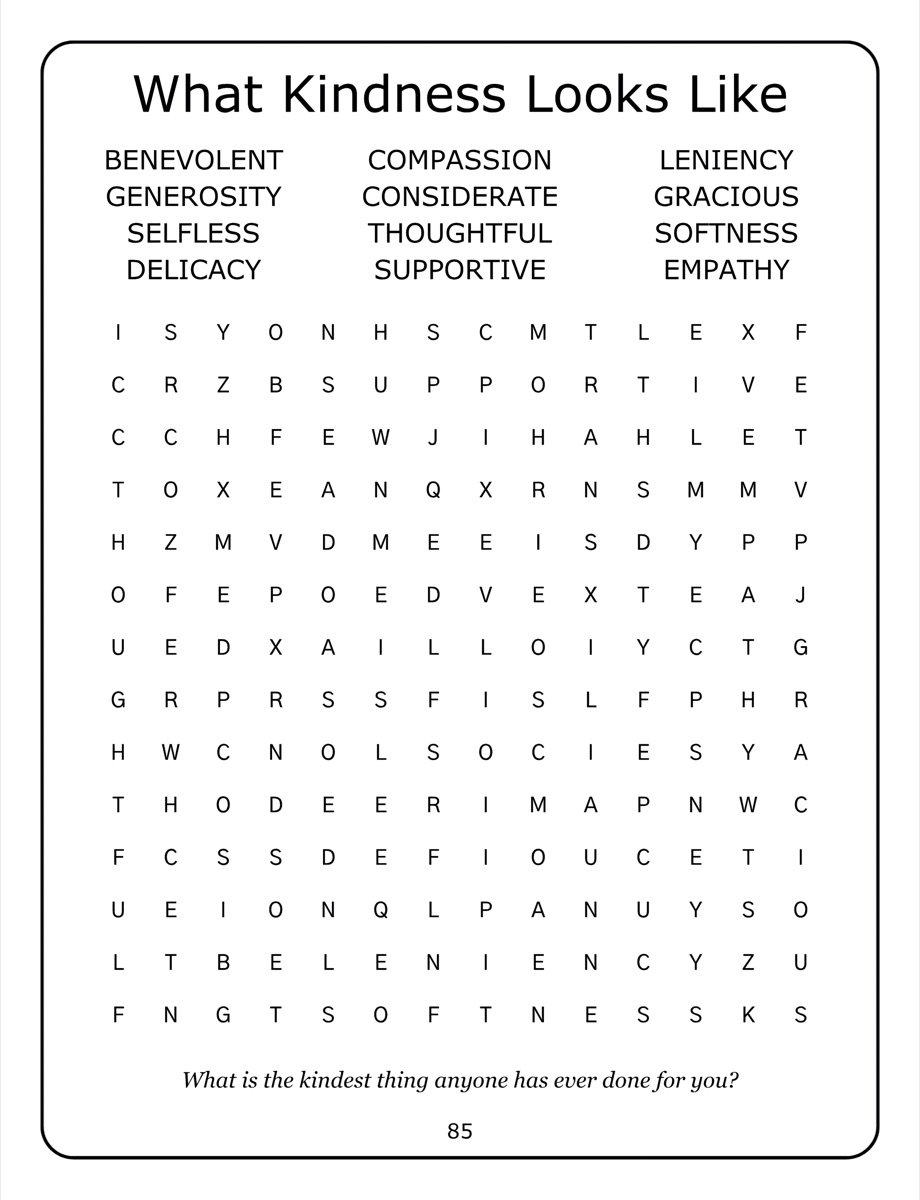 Sample interior page 2 from Large Print Mindfulness Word Search for Adults & Seniors