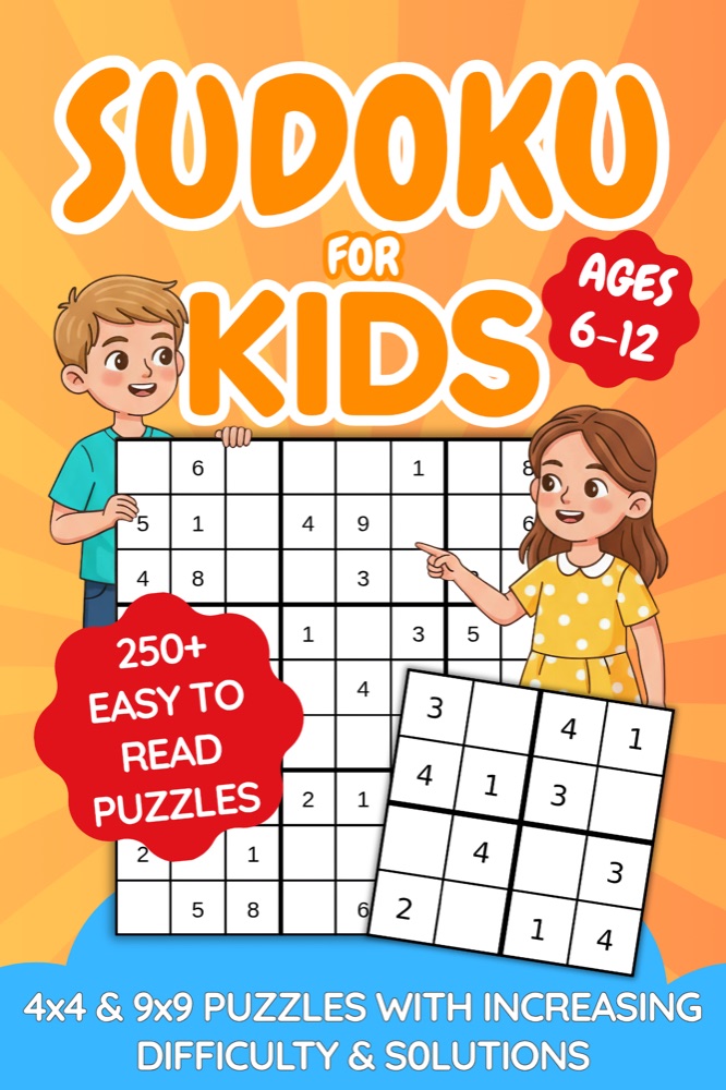 Cover of Sudoku for Kids ages 6+